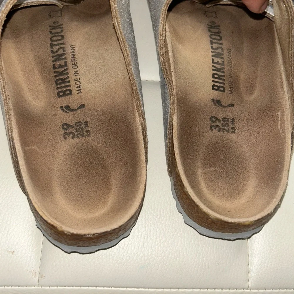 Birkenstock Metallic Gray Sandals - Picture 5 of 9